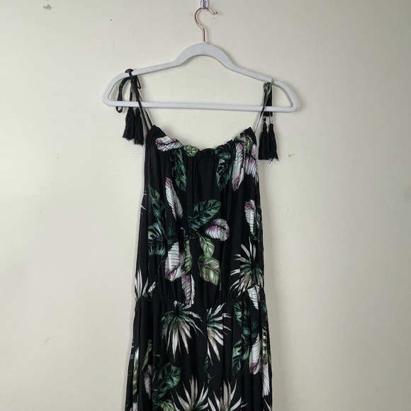 City Chic Black Green Samui Tassel Maxi Dress NWT Size Small - Picture 6 of 7